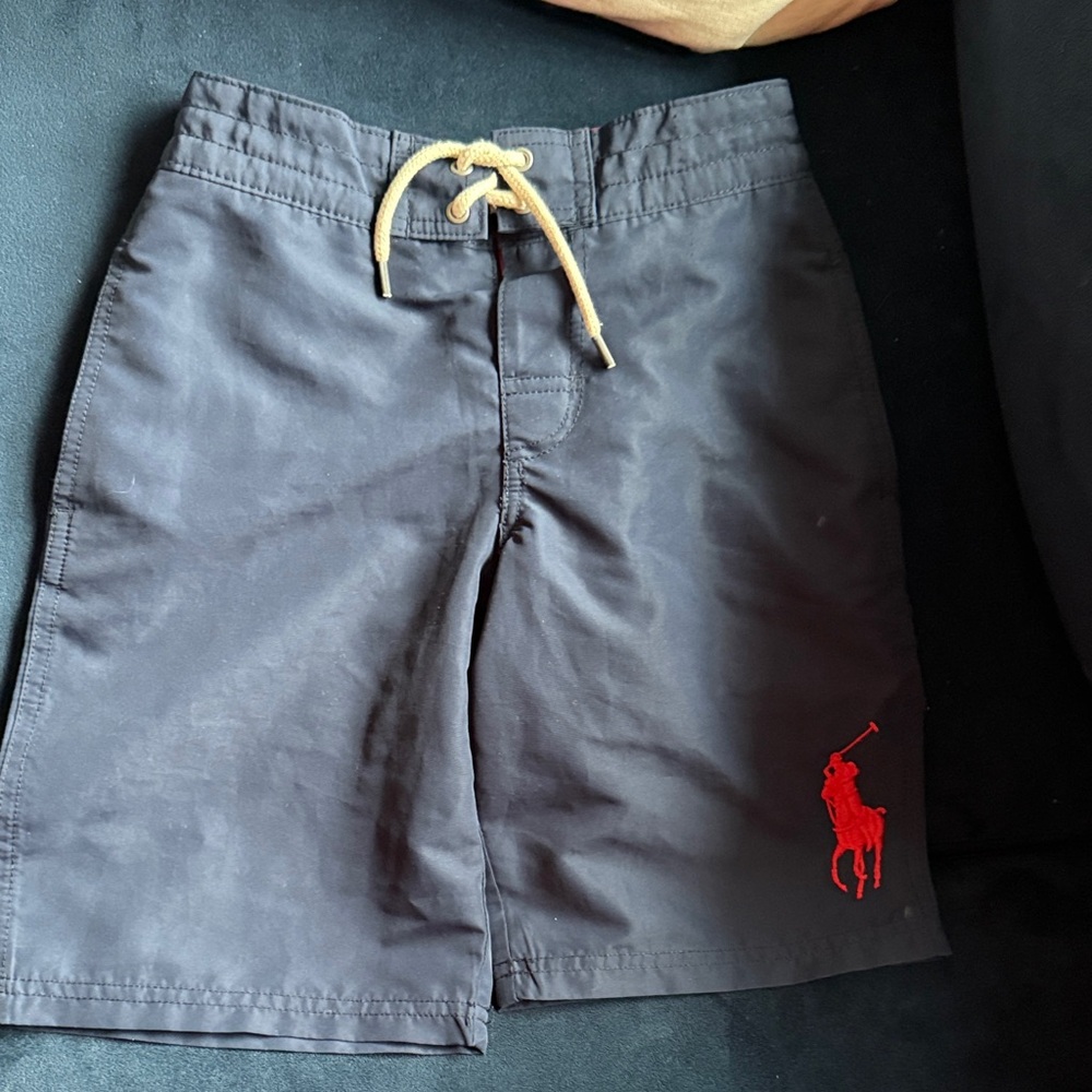 Polo by Ralph Lauren Navy Swim Shorts with Red Logo